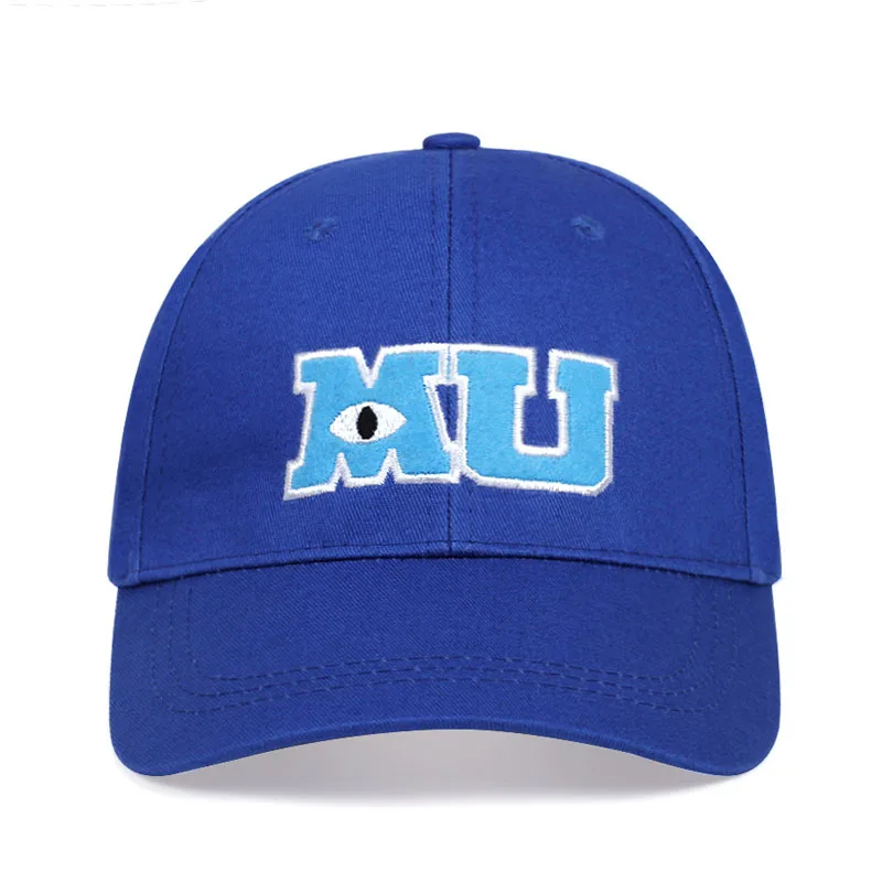 Customize Comic MU Baseball Cap Cotton Embroidery Snapback Hat for Men Women Monster University Big Eye Cartoon Unisex Sport Hat
