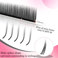 CoMango Flora Fairy 3D/5D/6D Eyelash Extensions 8-15Mix Wispy Spikes Eyelash Premade Volume Flowering Lashes Natural False Lash 5