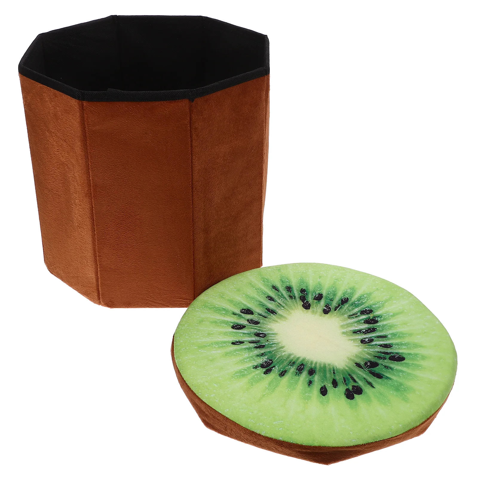 

Fruit Velvet Storage Box Folding Stool Footstool with Rectangle Seat Orange Stools