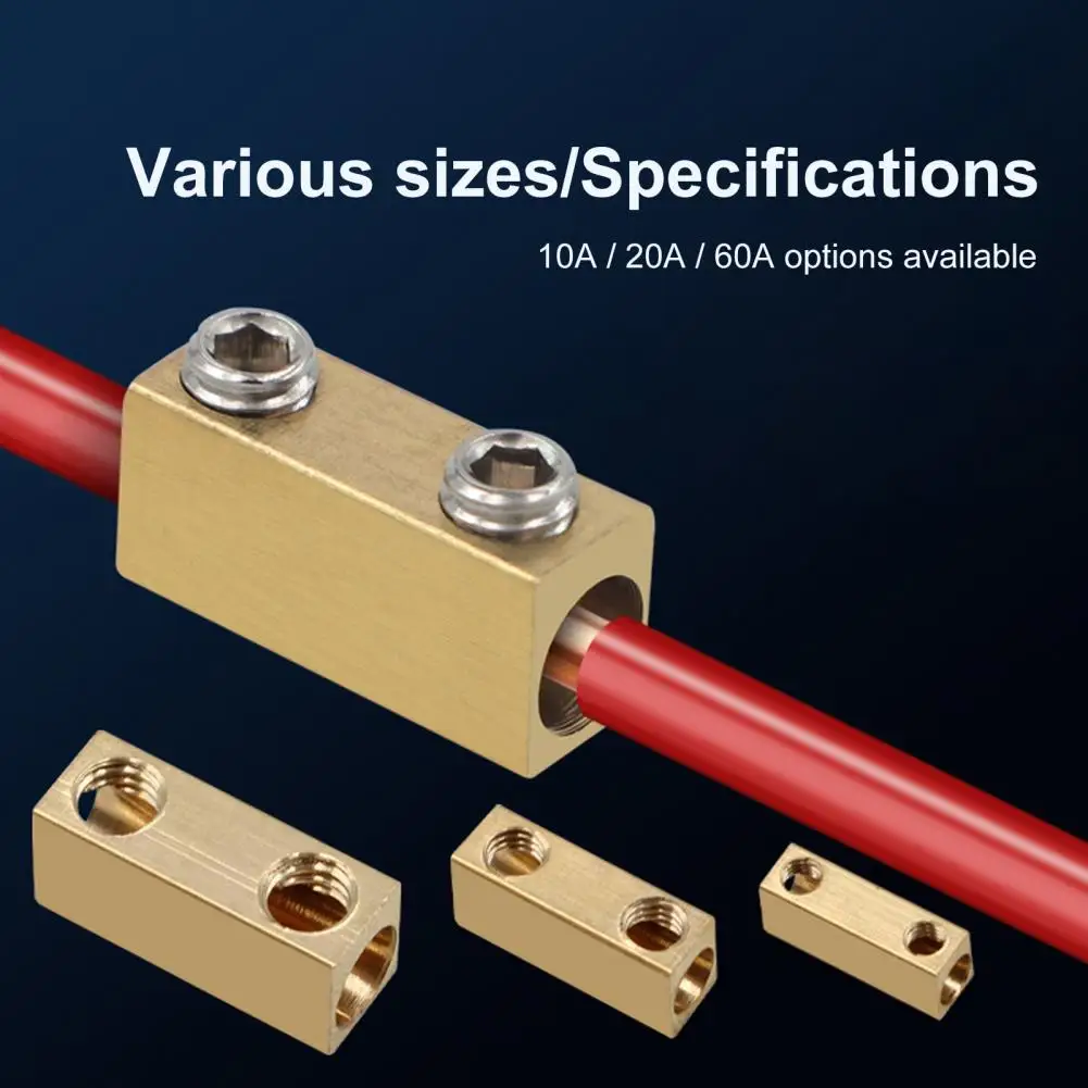 Threaded Wire Connectors Rust Resistant Wire Butt Connectors Kit with Heat Shrink Tubes Tinned Brass Mechanical for Various