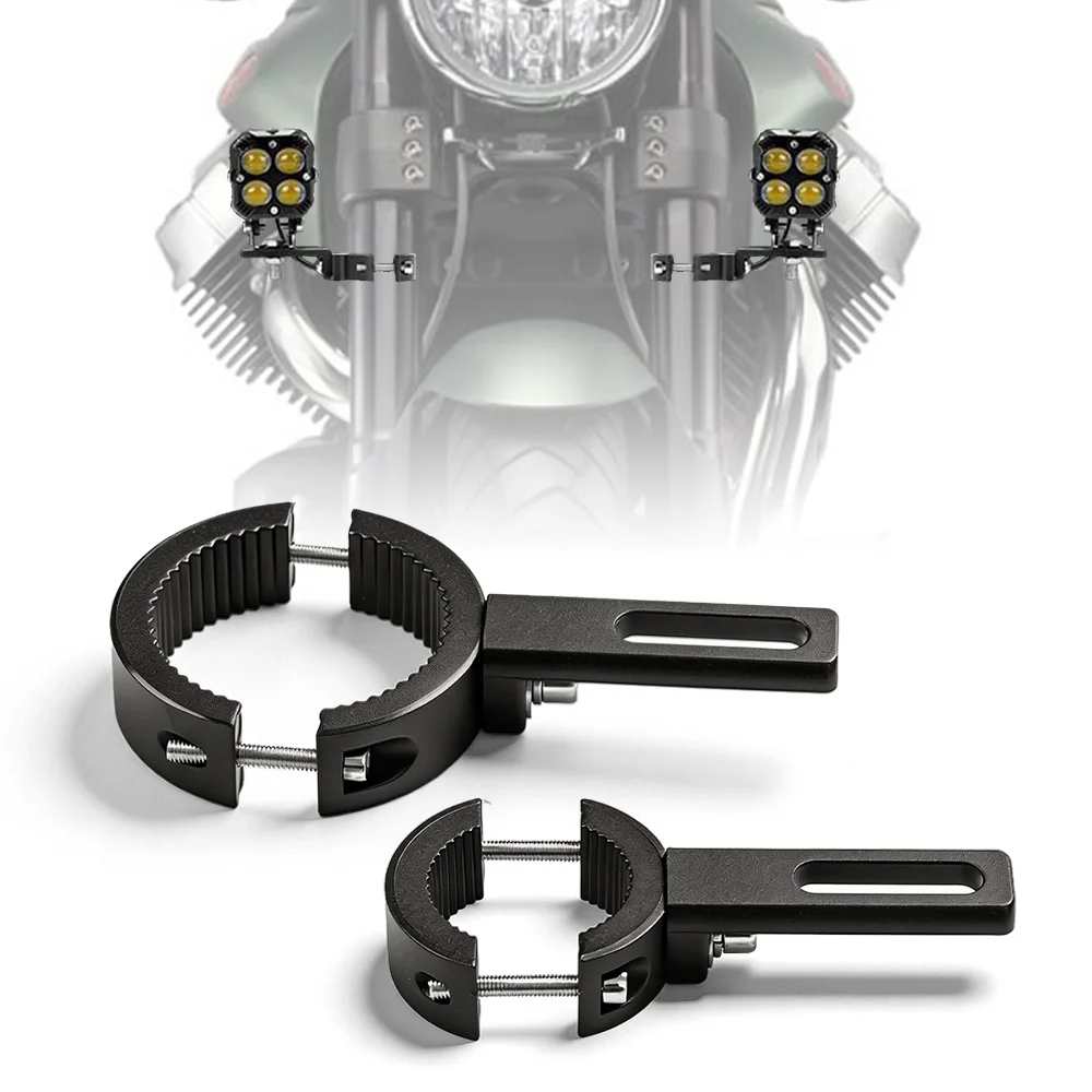 1/2PC Motorcycle Spotlight mount Bracket Fog Driving Lights Brackets Support Stand Fixation Headlamp Holder Motobike Accesorios