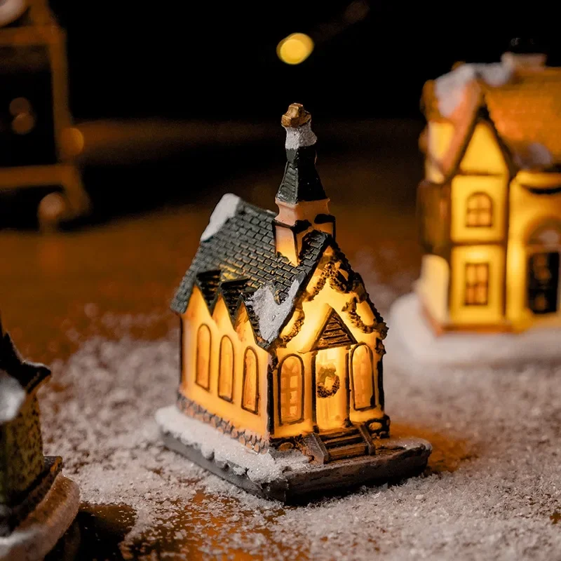 Small ornaments, tabletop igloo house, souvenirs, miniature scene arrangement, Christmas scene theme, children's toys