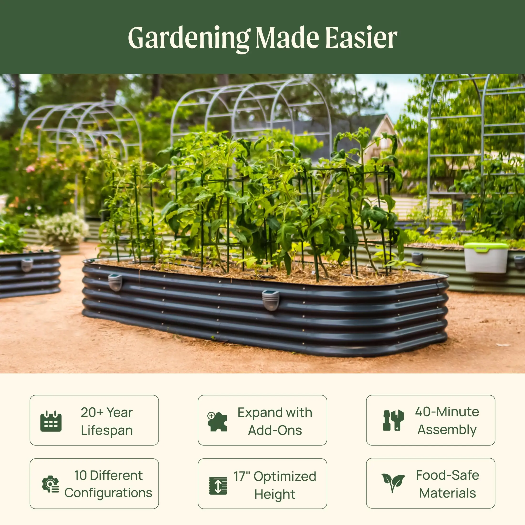 Raised Garden Bed Kit, 17