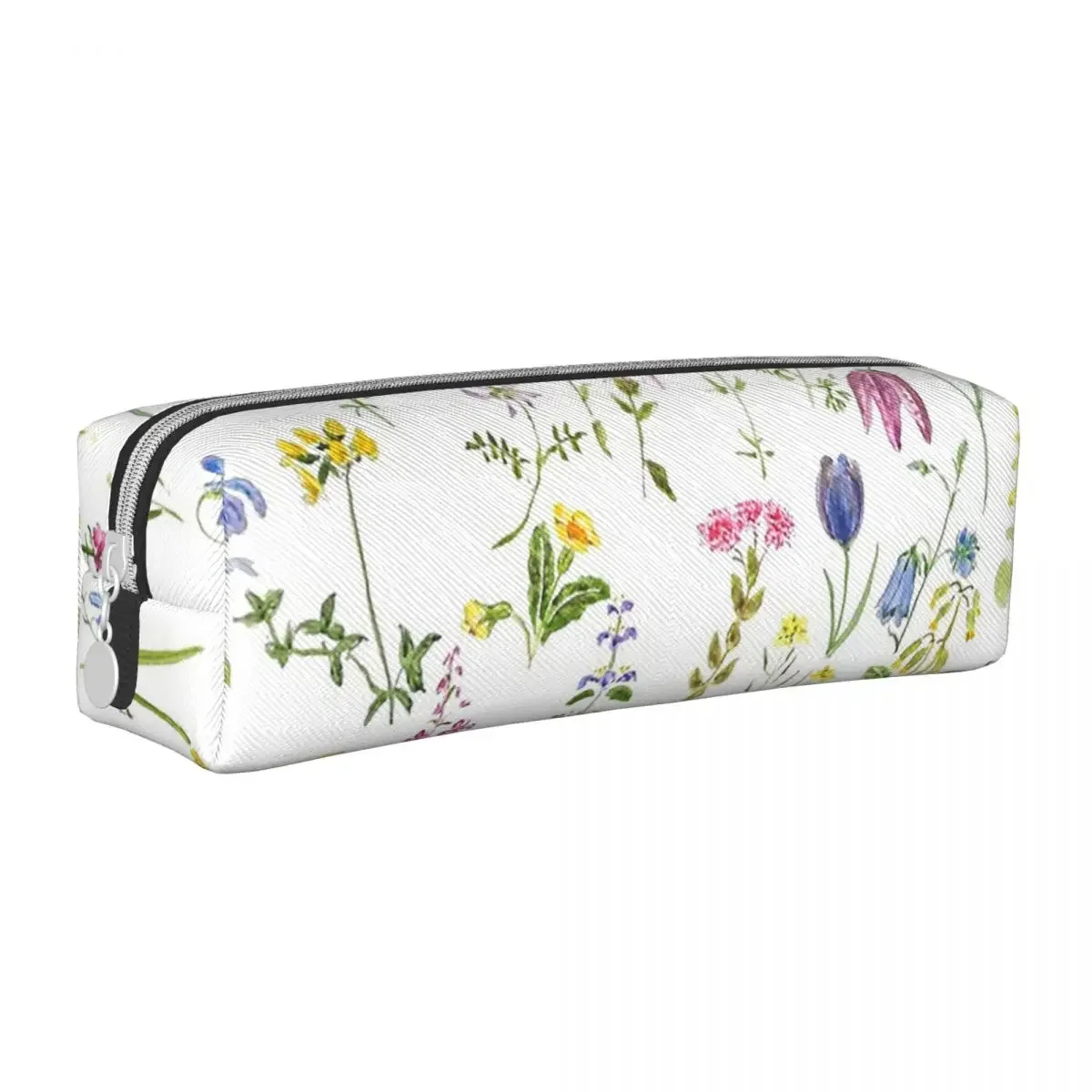 Botanical Colorful Countryside Fowers Watercolor Pencil Cases Fun Pen Bags Girls Boys Big Capacity Students School  Box