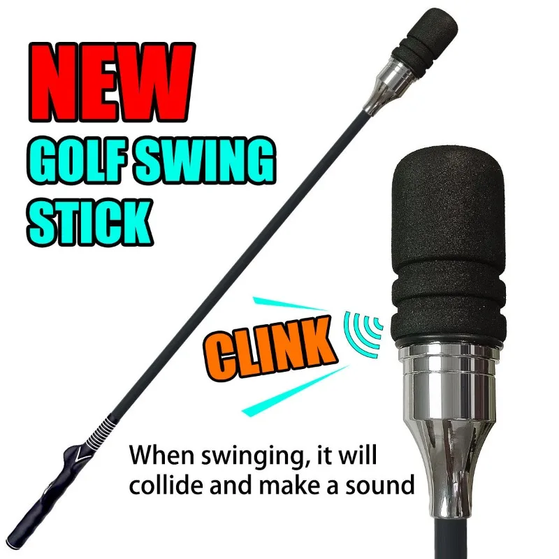 Entrenador de velocidad de swing de golf de grado profesional, entrenador de agarre de golf, palo de calentamiento con clic, ayuda para el entrenamiento de tempo de swing de golf, para golfistas diestros