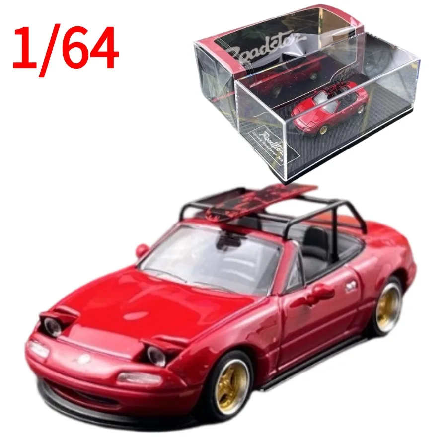mt-diecast-1-64-mazda-mx-5-miata-camping-version-car-model-mazda-play-vehicles-collectible-model-cars-toys-for-boys-gift