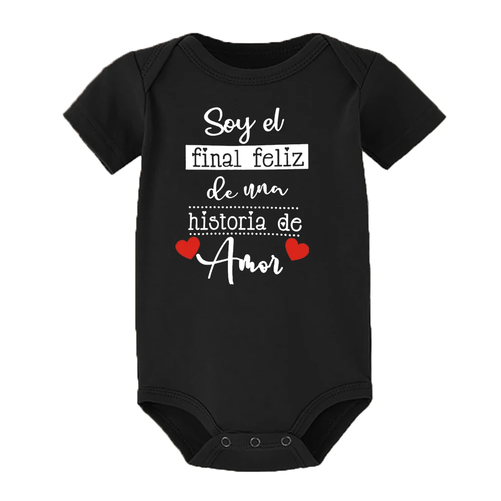 Funny Newborn Baby Romper Infant Short Sleeve Baby Body Clothes Spanish Print Boy Girl Toddler BodySuit Born Crawling Baby 0-24M