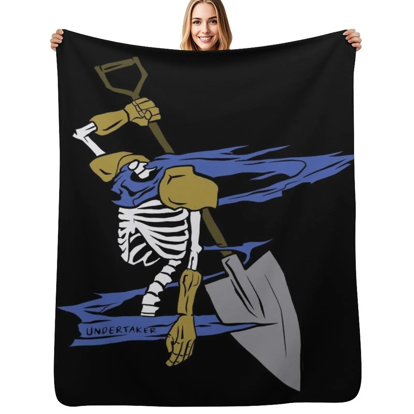 

86 Eighty Six Shinei Nouzen Shin Undertaker Juggernaut Mark Headless Skull Throw Blanket Blankets For Bed Soft Big Blankets
