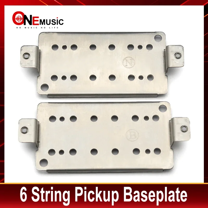 

50Pcs 6 String Copper-Nickel Alloys Humbucker Guitar Pickup Base Plate Neck Bridge Pickup Baseplate for Guitar Parts