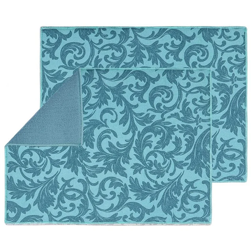 بساط تجفيف الأطباق، 2 عبوة من بساط تجفيف الأطباق، بساط تجفيف ماص، طبق قابل للغسل في الغسالة