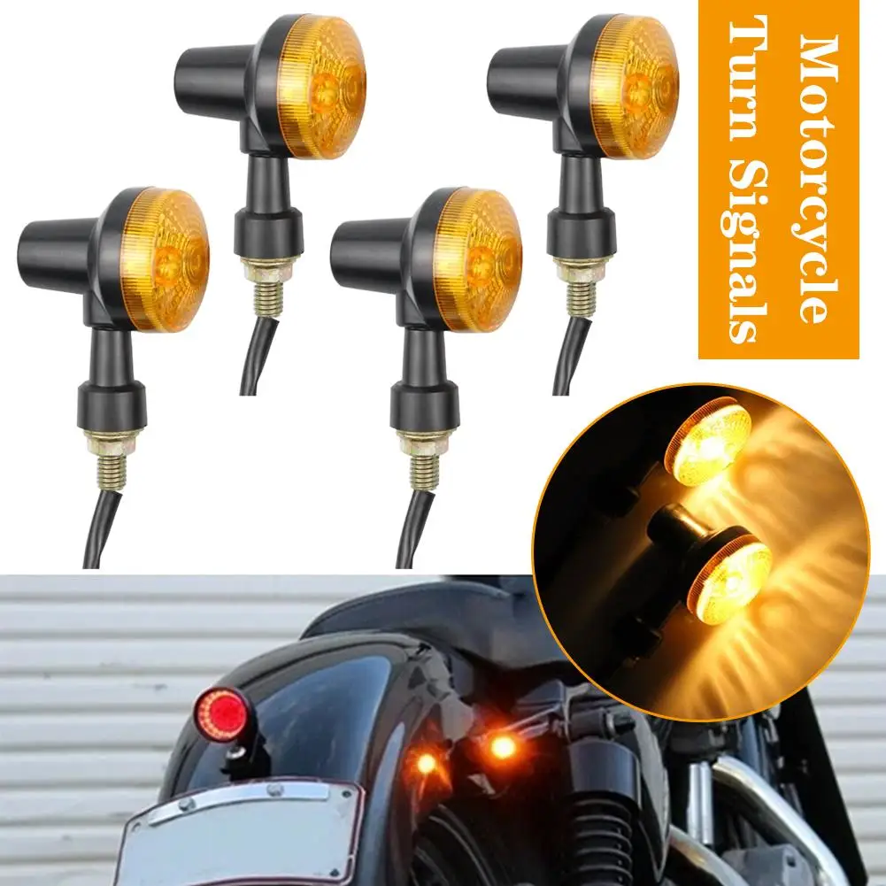 

Motorcycle Blub Turn Signal Lamp 12V retro-style turn lights indicator Signal Amber lights Motorcycle indicator Turn signal Y0M8