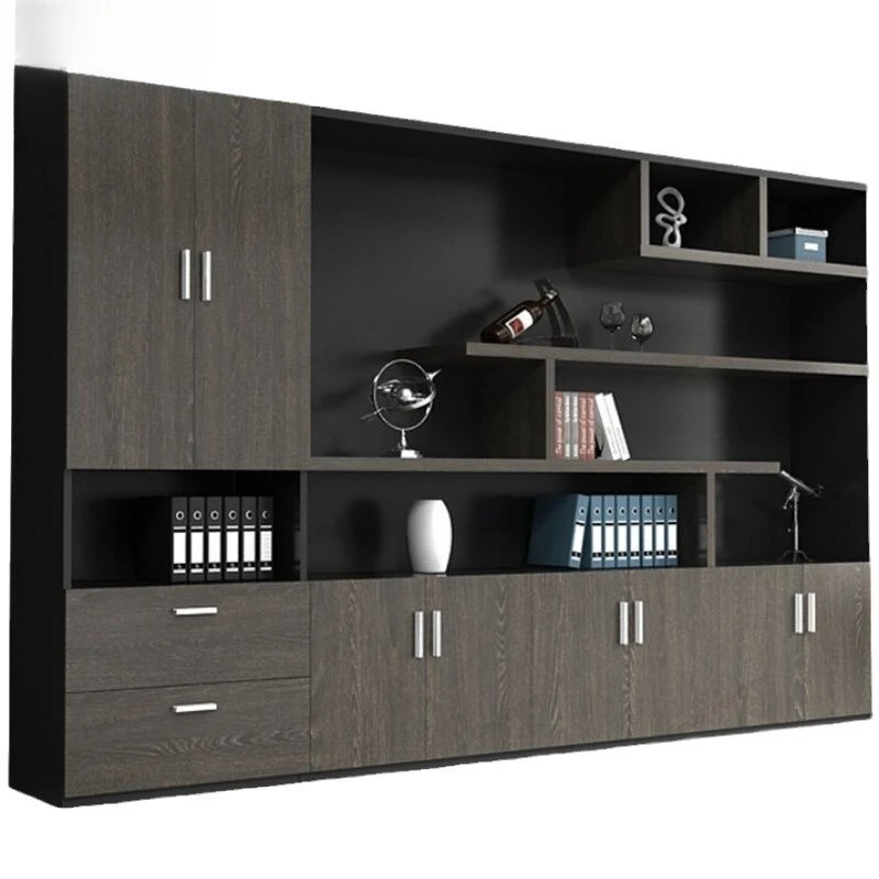 

Simple modern boss office bookcase, filing cabinet, wooden data cabinet