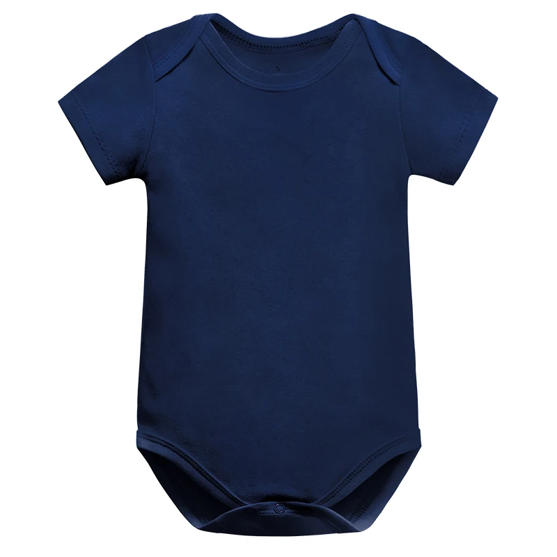 Newborn Baby Bodysuit Summer Solid O-neck Soft Cotton Short Sleeve Baby Clothing Body Baby Boys Girls Baby Bodysuits baby tee