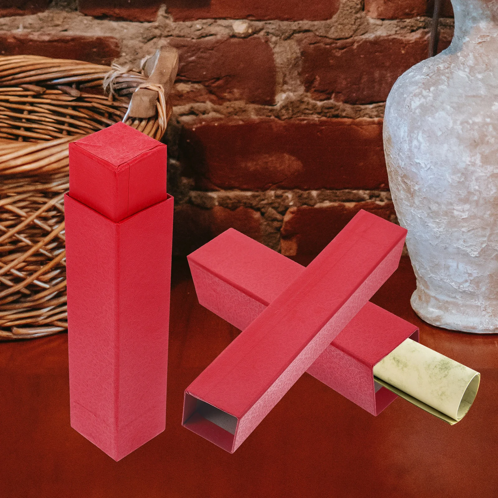 2 قطعة أنبوب ملصق قابل للسحب تخزين وثائق الأعمال الفنية آمنة موثوقة حمل حقيبة تخزين أنبوب ورقي التفاف العرض