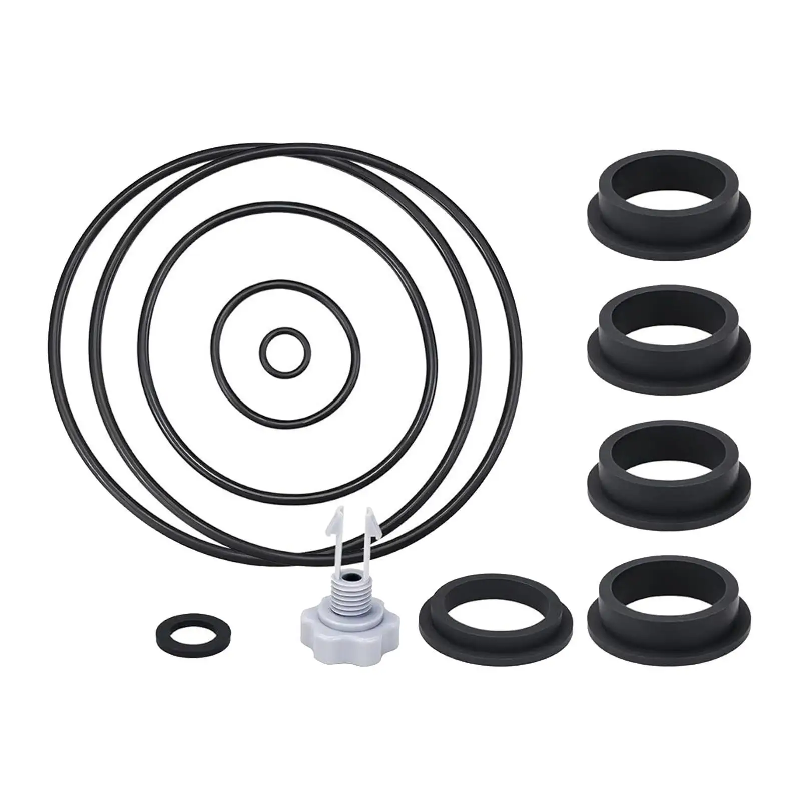Pool Pump Sand Filter Seal Set with Tank O Ring Drain Valve Gasket for Above Ground Maintenance