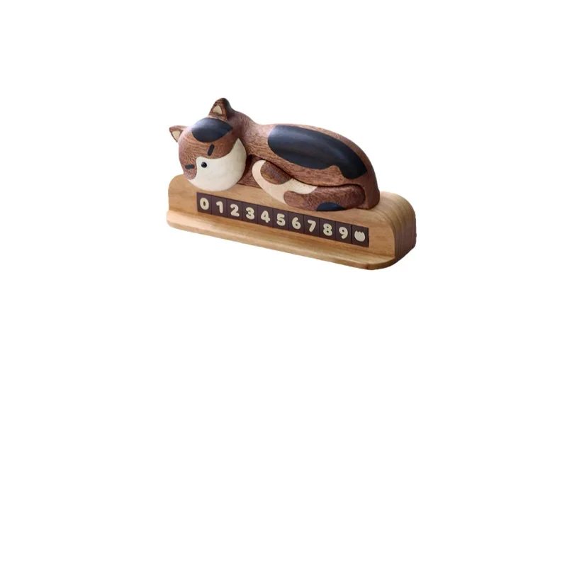 

Lazy cat number plate, phone number, moving car plate, car idea, cute cat car ornament, temporary parking sign
