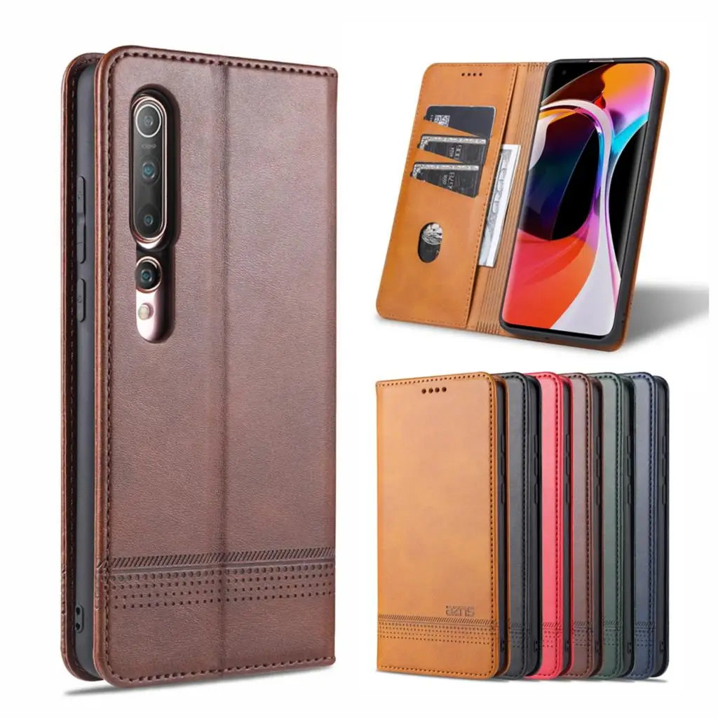 Deluxe Magnetic adsorption leather case for Xiaomi Mi 10 / Mi 10 Pro 5G Flip Cover Protective Case capa fundas