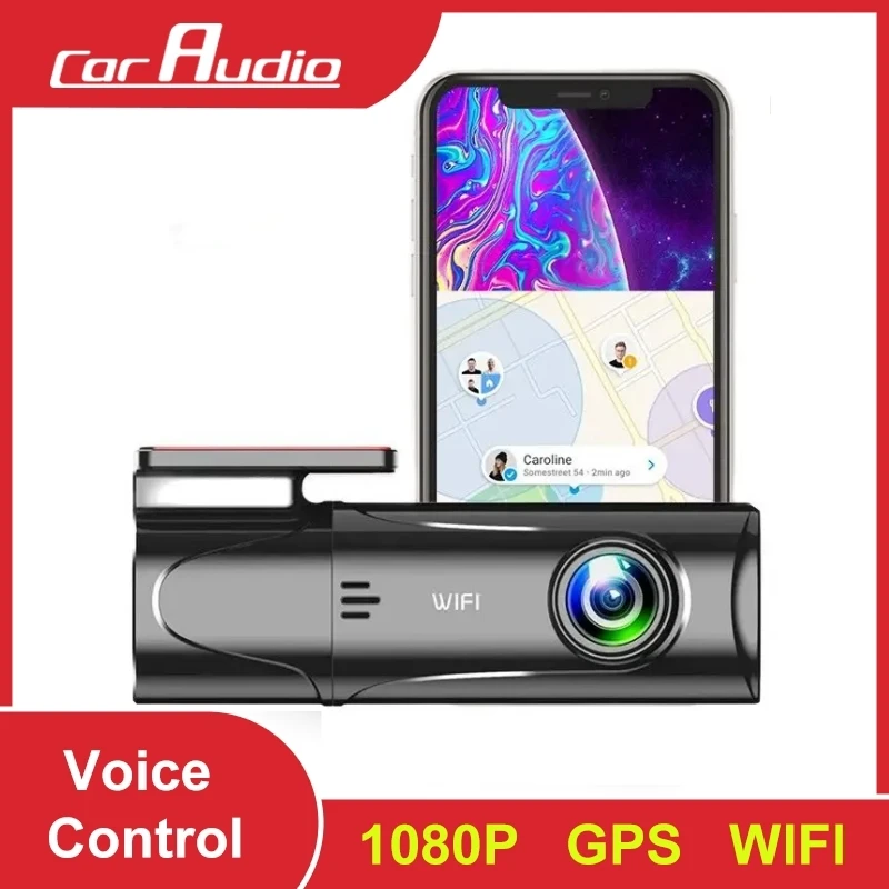 

2K Dash Camera Car DVR In The Vehicle Video Recorder Emergency Voice Control Night Vision WiFi APP Smart Connect Monitor