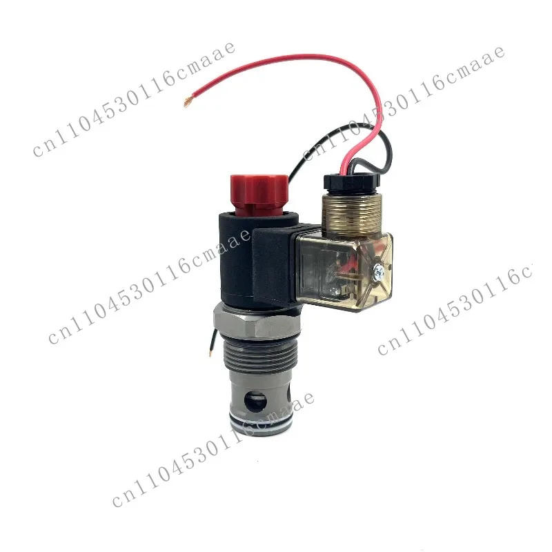 Hydraulic Cartridge Solenoid Valve OD15X75A DC AC 13MM Coil Pilot Operated Poppet Type 2-way Normally Closed Normally Open