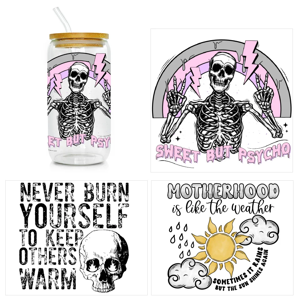 UV DTF Fast shipping multiple sizes customized waterproof durable Libbey Glass