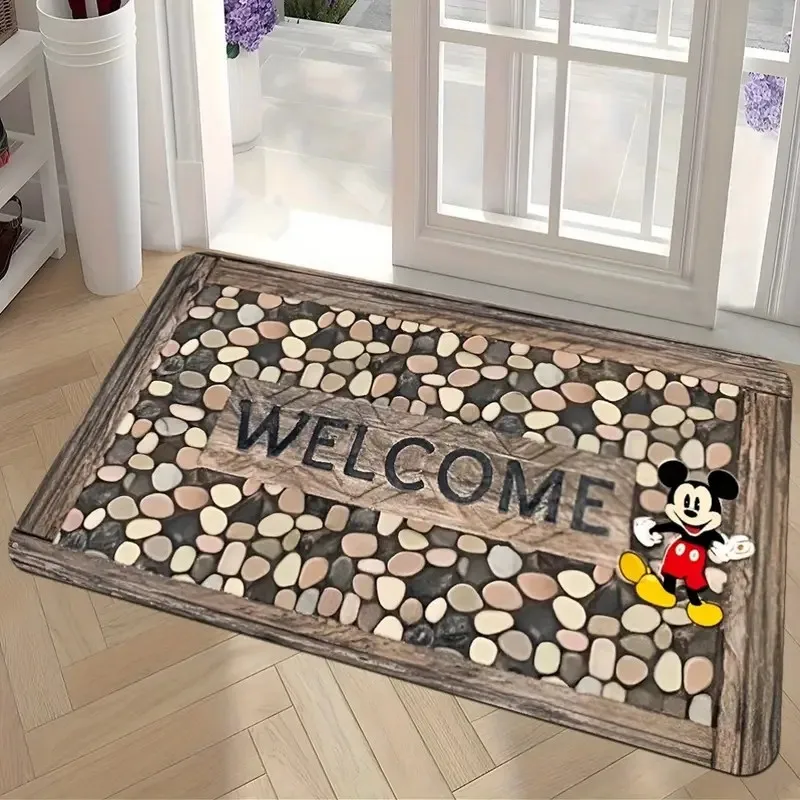 مينيسو ديزني ميكي ماوس مدخل ممسحة مضحك داخلي في الهواء الطلق البساط عدم الانزلاق حمام غرفة نوم المطبخ السجاد ديكور المنزل