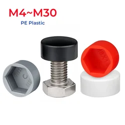 M4~M30 PE Bolt Nut Cap Cover Car Wheel Dome Protection Exposed Hexagon Plastic Car Tyre Nut Screw Exterior Decoration