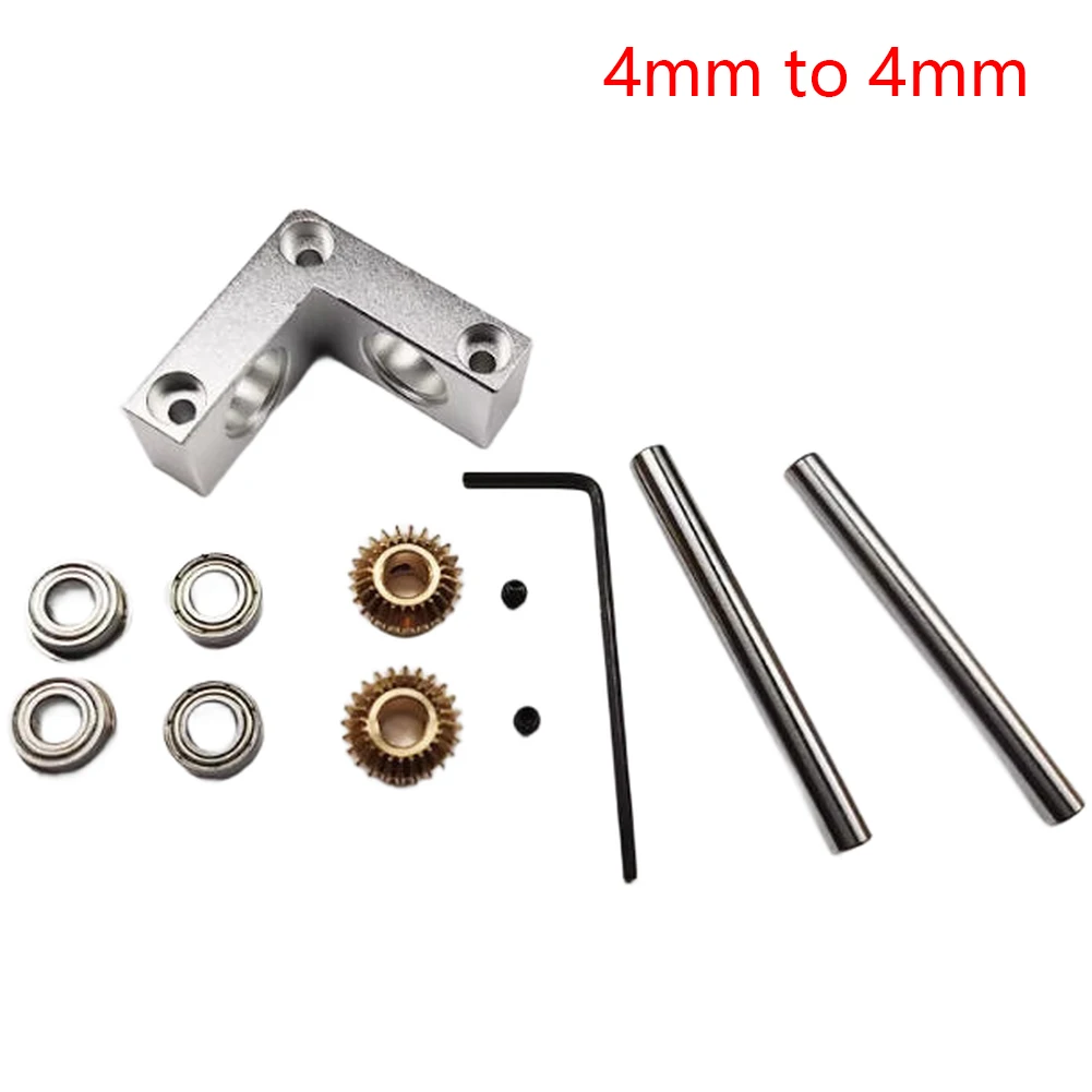 4mm 5mm Right Angle Gearbox 1:1 Bevel Gear Commutator For Mini Rotator Model Transmission Metal Assembly Kit DIY Accessories