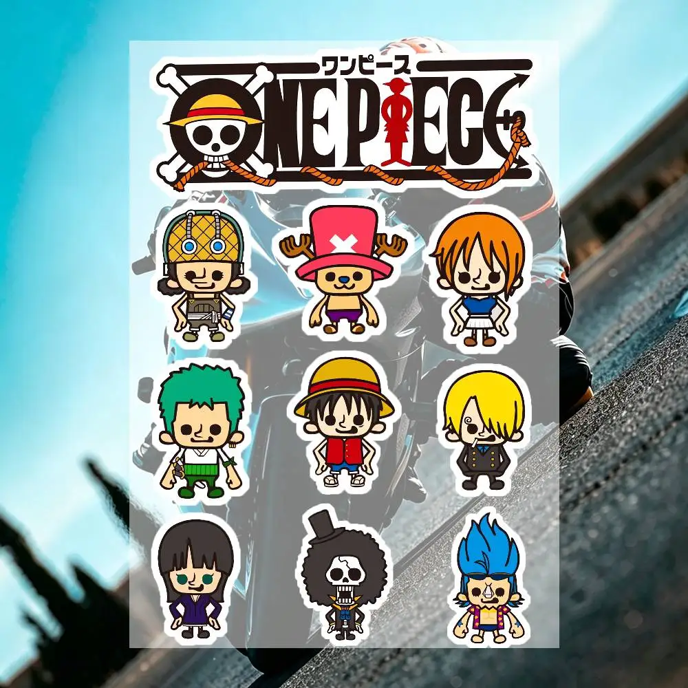 Anime One Piece Q Version Graffiti Stickers Waterproof PVC Decals For Car Motorcycle Skateboard Helmet Notebook