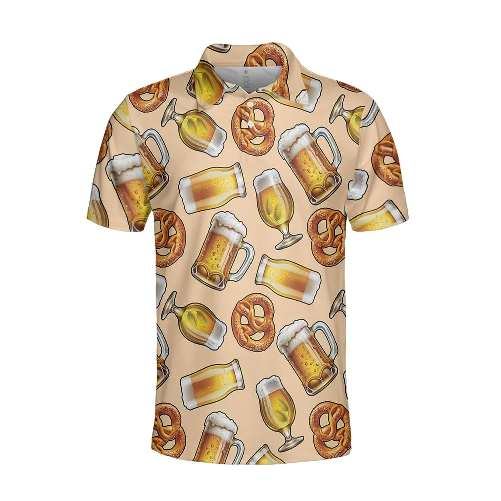 مهرجان البيرة الألمانية الجرافيك قمصان بولو للرجال الملابس 2025 مهرجان أكتوبر بافاريا ميونيخ البيرة الخبز المطبوعة قميص بولو للجنسين #5