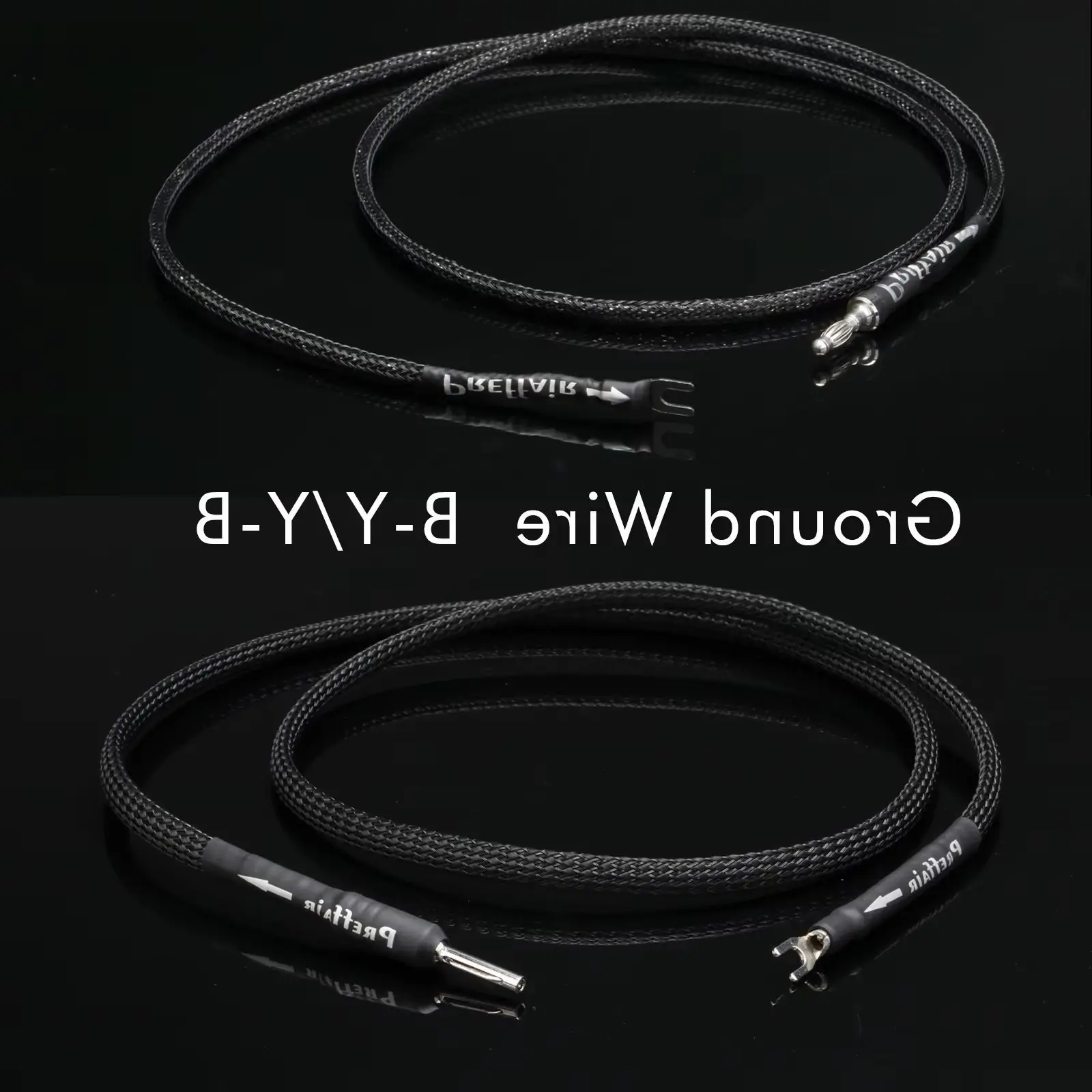 Hifi Ground Wire Spade to Banana Bridge Cable LP Vinyl Phono Cable Jumper Cable Occ Silver Plated for Amplifier