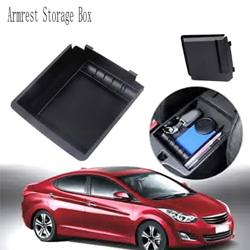 N26R-1 PCS Car Armrest Storage Box Black Plastic For Elantra (MD) 2011-2015 Central Control Storage Box