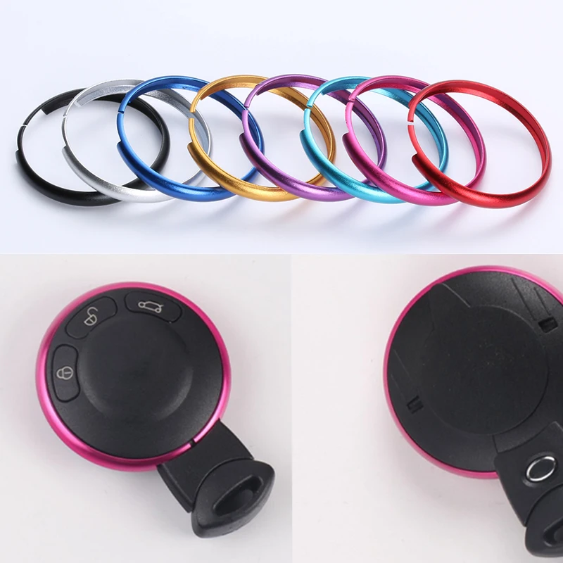 

For Mini Cooper Key Shell Automobiles Accessory Aluminum Alloy Key Protective Ring Trim Chain Decoaration R55 R56 R57 R60