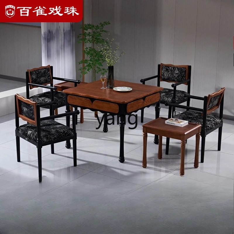 

LH automatic mahjong table dual-purpose dining table roller coaster mahjong machine household solid wood oblique card