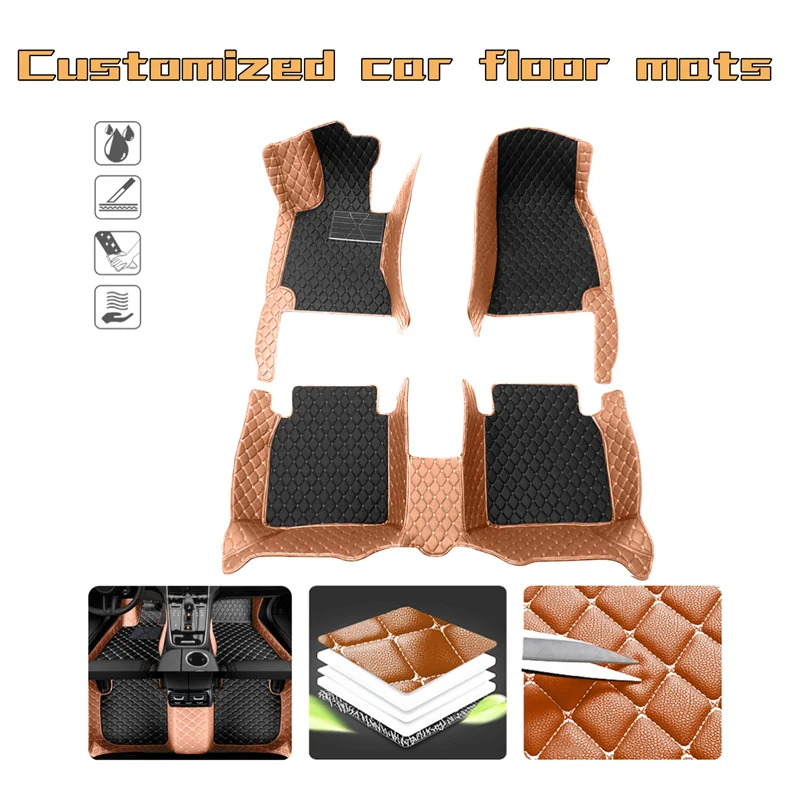 

Custom Diamond Car Leather Floor Mats For Chrysler All Medels 300c 300 300m Aspen Cirrus Daytona Auto Accessories Carpet Cover