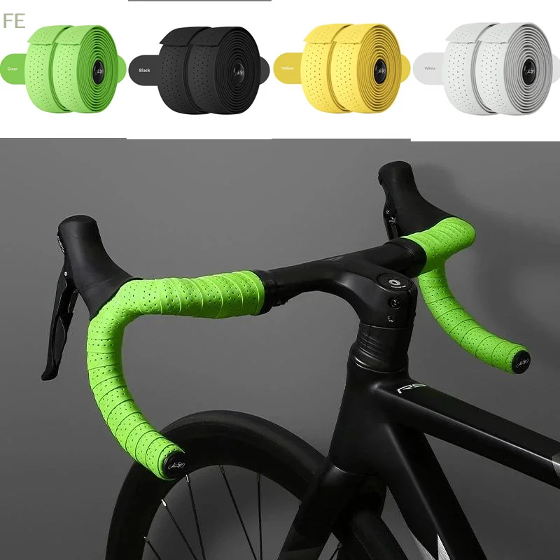 1 paire de ruban de guidon de vélo anti-vibration, antidérapant, en PU EVA, doux et respectueux de la peau, pour vélo de route