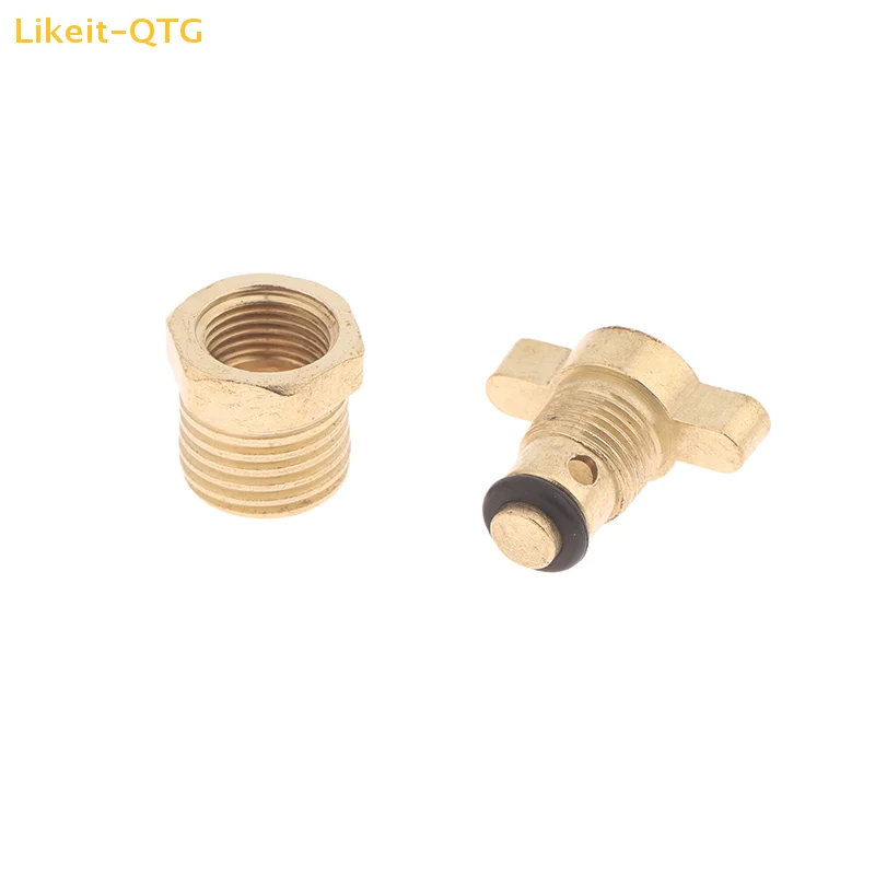 

Hot！3Pcs 1/4 Brass Air Compressor Drain Screw Air Compressor Drain Valve Replacement Set Fits For Screw Compressors Tools