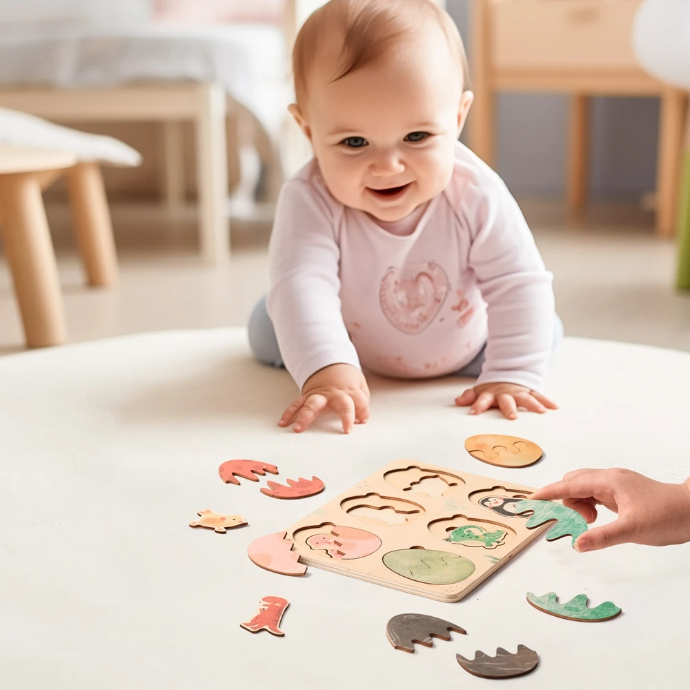 Montessori Baby Puzzle Spielzeug Holz Cartoon Eierschale Tier Spielzeug Bord Passenden Spiele Pädagogisches Lernen Spielzeug Infant Zubehör