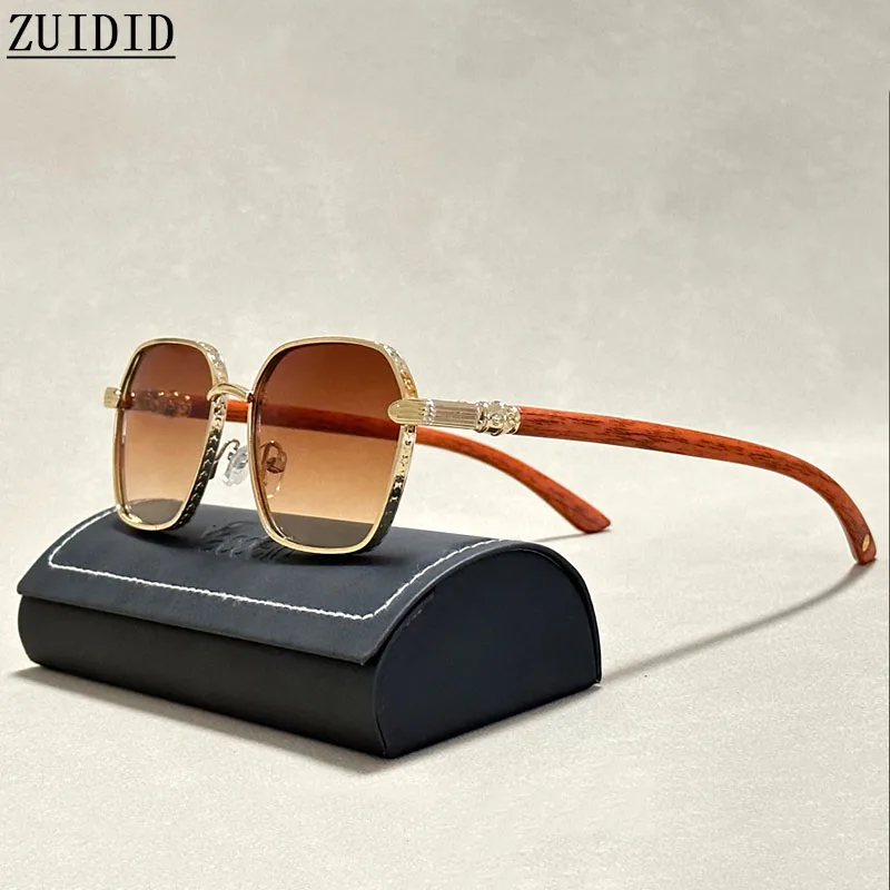 Wooden Sunglasses Women Trendy 2024 Retro Designer Sunglasses For Men Vintage Fashion Glasses Dropshipping Lentes De Sol Mujer