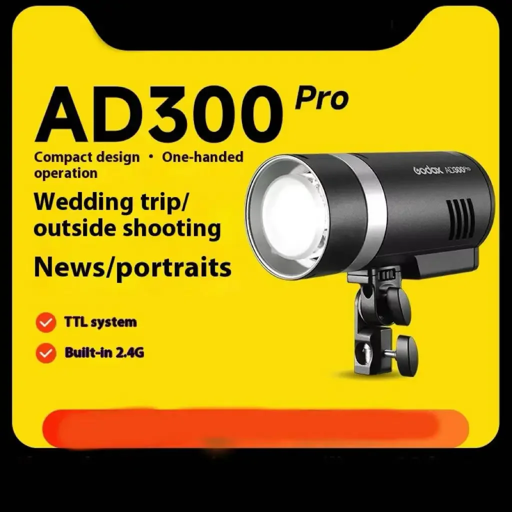 Godox AD300Pro Outdoor Flash TTL 2.4G 300Ws 1/8000 HSS Outdoor Flash Light with Battery for Nikon Canon Olympus Sony Fuji Pentax