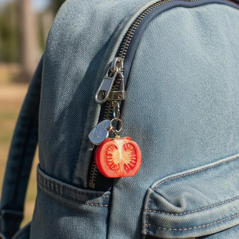 1/3 Stück 3D Halbgeschnittener Tomaten-Schlüsselanhänger aus Kunststoff, Niedlicher Anhänger für Handyhülle/Tasche, Ideales Geburtstagsgeschenk für Frauen und Mädchen – Detail 6