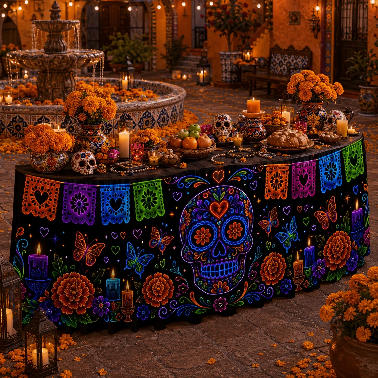 One tablecloth or table skirt - 