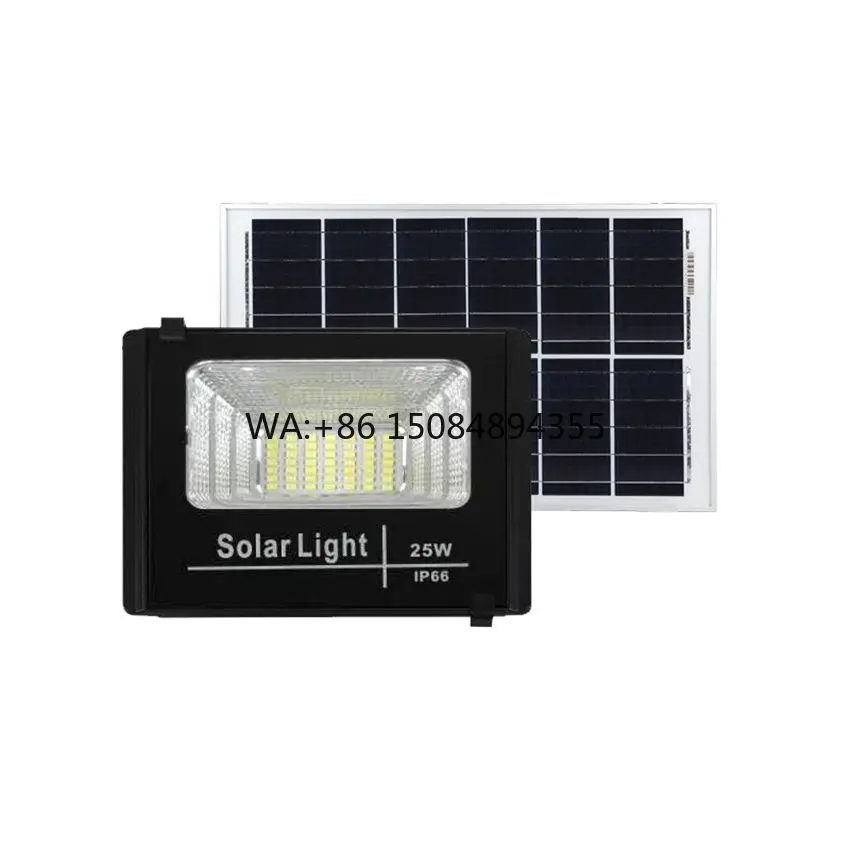 

Outdoor 25W High Lumen LED Solar Flood Light IP65 Waterproof Super Bright Dusk to Dawn Sensor for Garden Yard