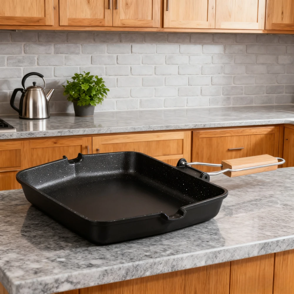 

KOSUN Гриль Стейк Сковорода Квадратная сковорода Сковорода с антипригарным покрытием Сковорода для барбекю Сковорода с антипригарным покрытием Уличная плита Гриль для яиц