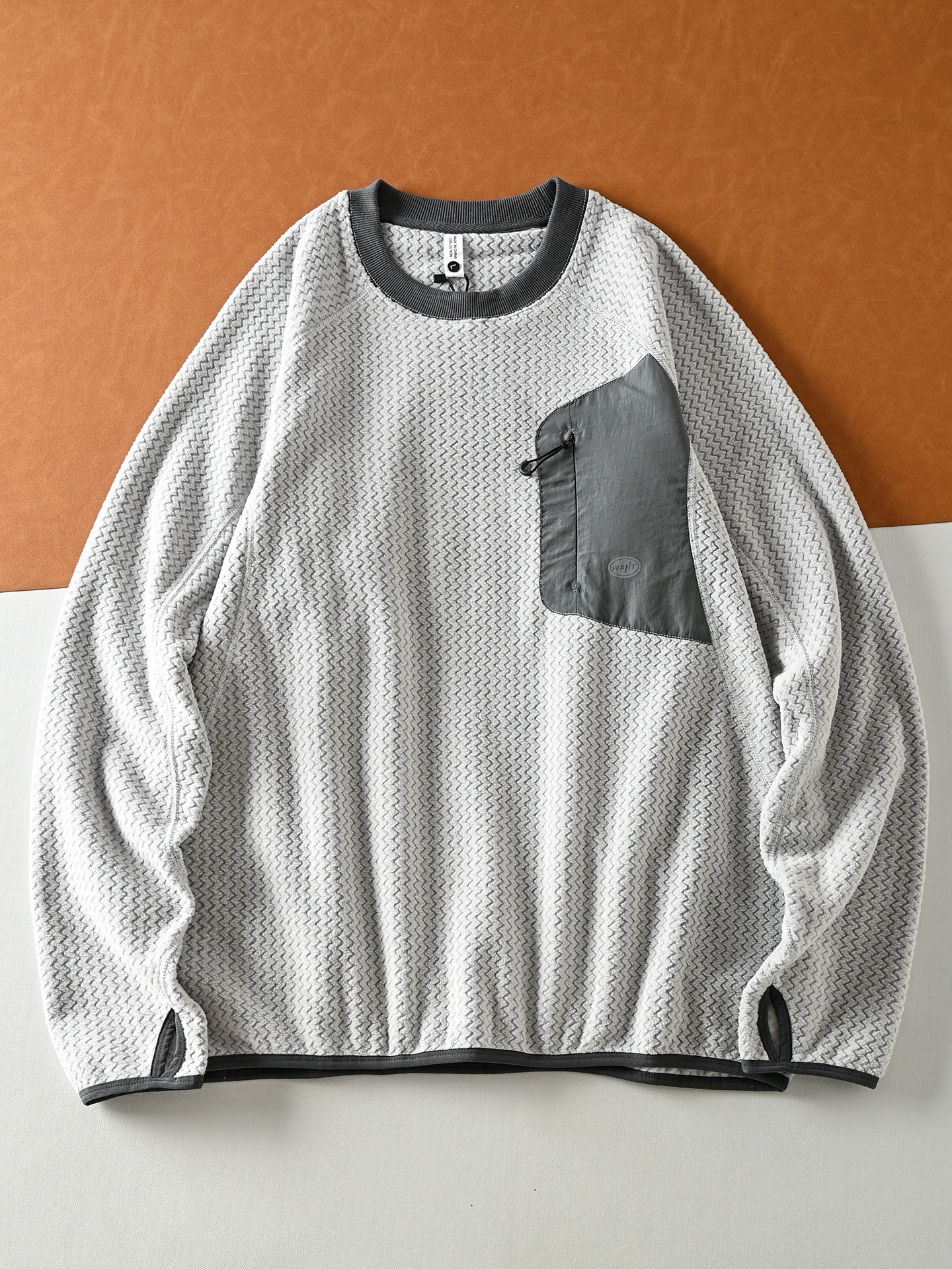 

Мужская мягкая удобная теплая круглая цельная толстовка Ne Long Sve Fce Base irt, осенне-зимняя уличная повседневная одежда