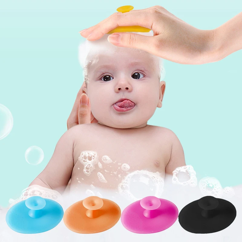 Escova macia do champô do silicone para o bebê, escova do chuveiro, lavagem do cabelo da cabeça, escovas da massagem, pente de limpeza, banho infantil, meninos, crianças