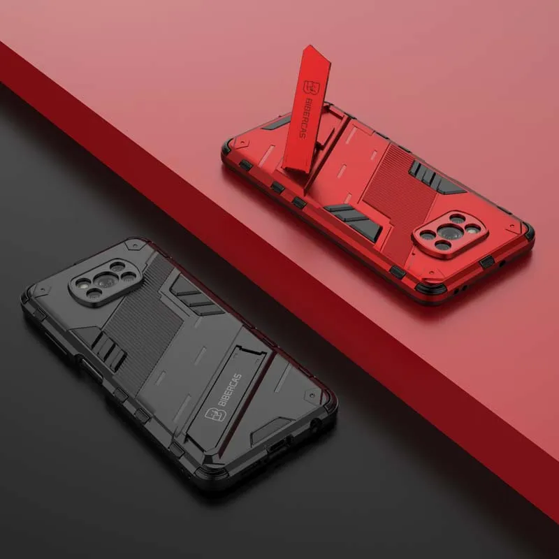 For Xiaomi Poco X3 Nfc Case Car Magnet Holder Shockproof Armor Back Cover For Mi Pocophone M2 Pro M3 F3 GT Stand Phone Cases