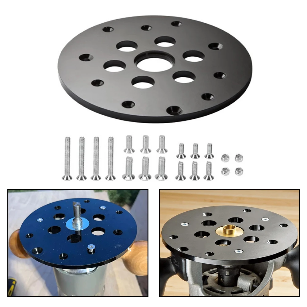 Guide Bushing Milling Machine Worktable 1-1/4 Inch Opening Steel Central Hole For Routing And Drilling Tools Accessories