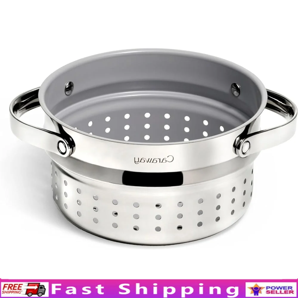 

Stainless Steel Steamer Non Stick Non Toxic Food Steamer Basket Durable Kitchen Tool Veggies Seafood Cooking Compatible with