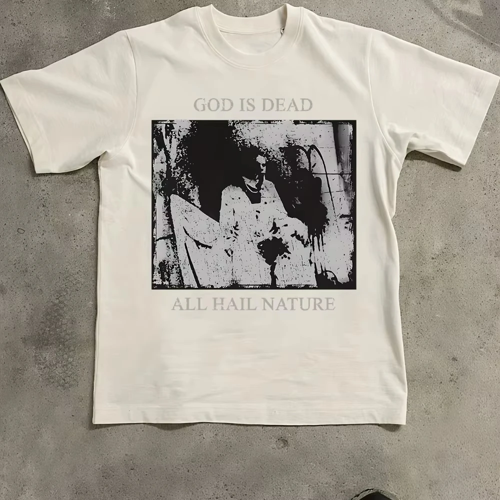 New God Is Dead Graphic T-Shirts- Nihilistic and Misanthropic Horror Theme Park T-Shirts Regular Fit