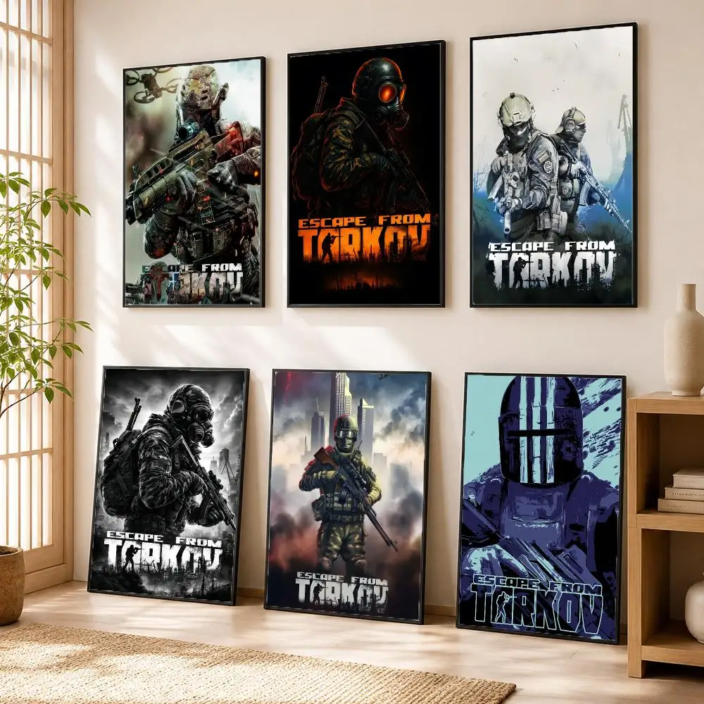 E-Escape from Tarkov Hot Game Poster Modern Home Living Bedroom Bar Hallway Waterproof Wall Art Aesthetic Decor
